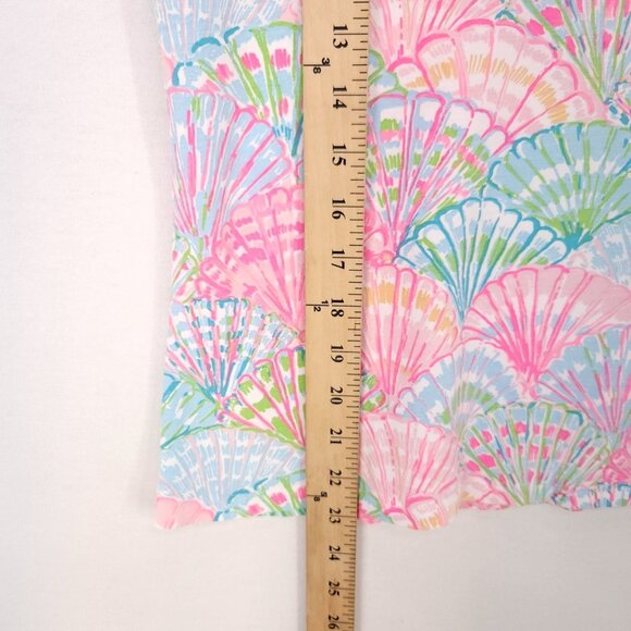Lilly Pulitzer Michele V-Neck T-Shirt Size XS Top Oh Shello Shells Old Money - Picture 4 of 10
